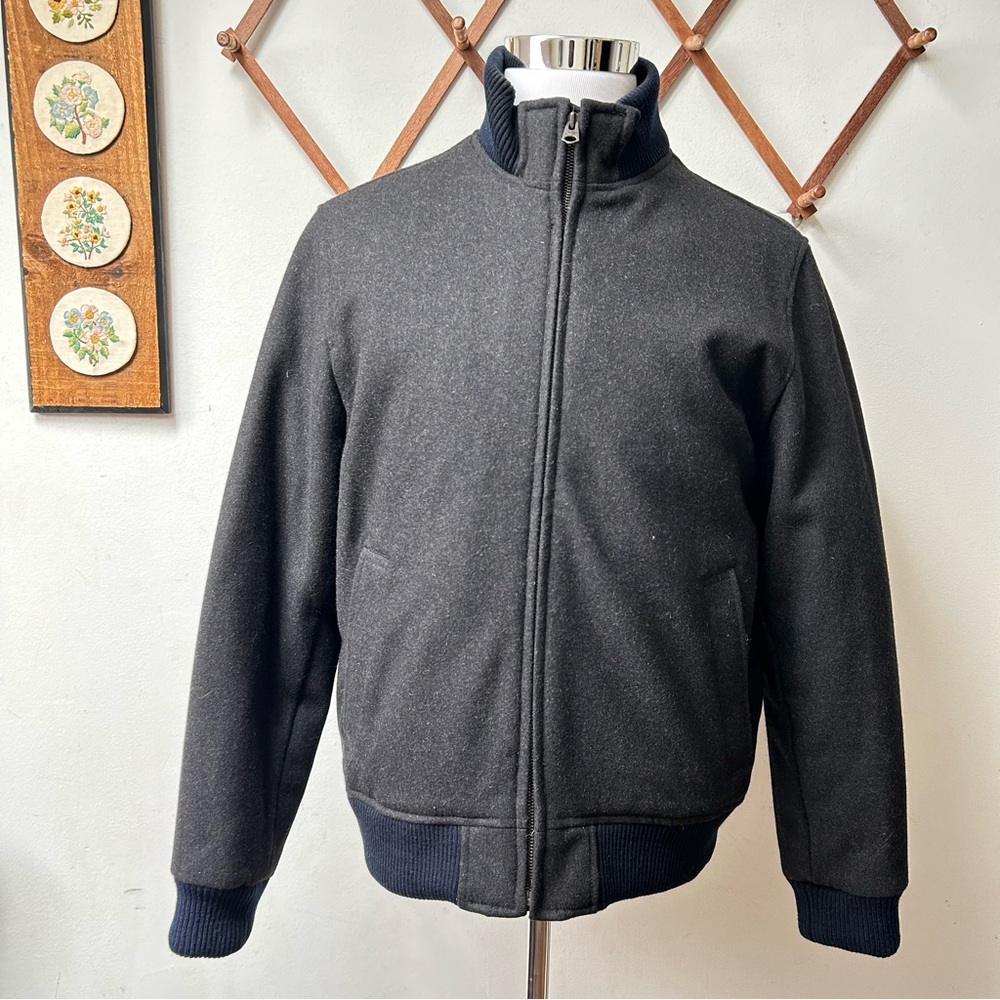 Dockers Wool Charcoal Bomber Jacket